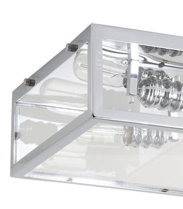 Grayson 12" Metal/Glass LED Flush Mount - JONATHAN Y
